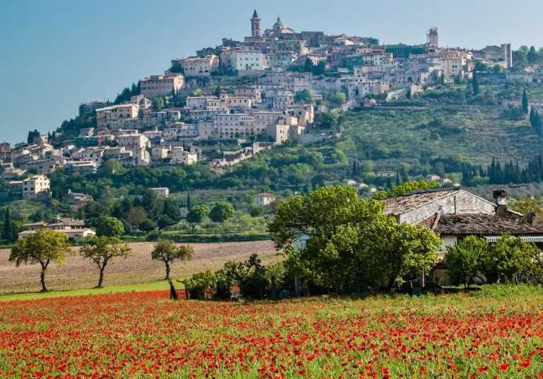 Hus i Perugia i Umbrien